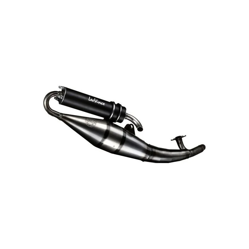 4048B MARMITTA SCARICO LEOVINCE TT BLACK KYMCO PEOPLE 50 2003 2004 Nuova Collezione
