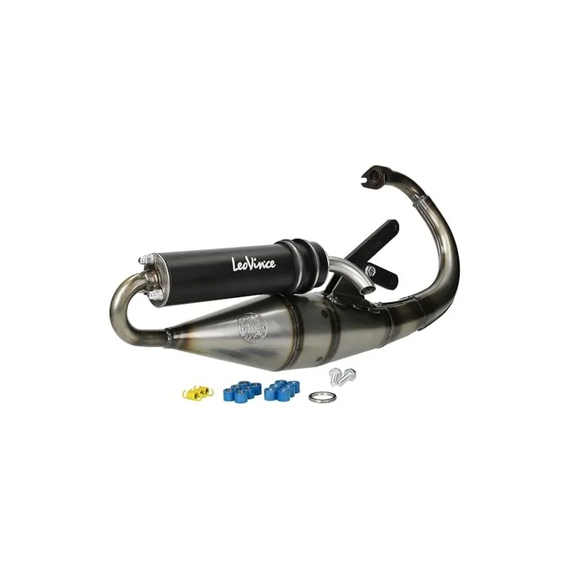 4053B MARMITTA SCARICO LEOVINCE TT BLACK YAMAHA SPY / SLIDER / BW'S / NEXT GENERATION 50 Occasione Imperdibile