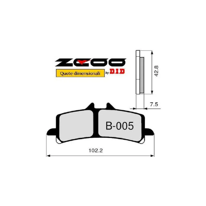 ZCOO B005 EX - 1 COPPIA PASTIGLIE FRENO RACING PER DISCO STANDARD APRILIA 1000 RSV4 BMW 1000 HP4 Soddisfatti O Rimborsati