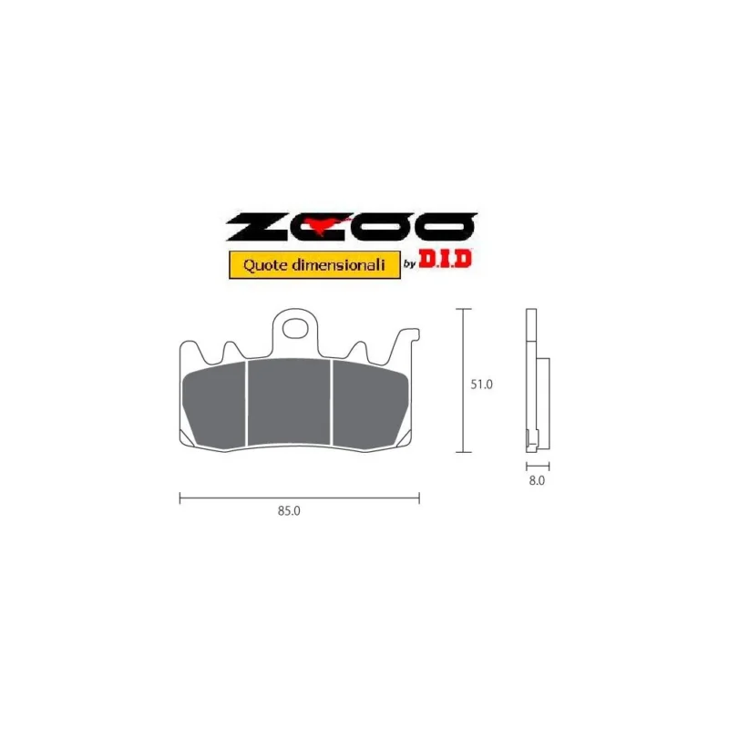 ZCOO B007 EX - 1 COPPIA PASTIGLIE FRENO RACING PER DISCO STANDARD DUCATI 821 MONSTER HYPERMOTARD HYPERSTRADA Spedizione Espresso