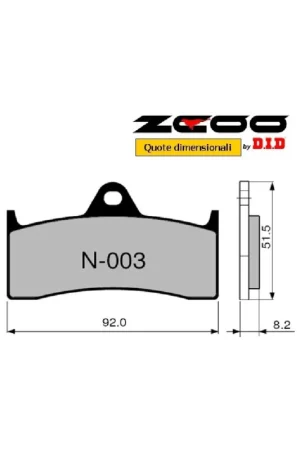ZCOO N003 EX - 1 COPPIA PASTIGLIE FRENO RACING PER DISCO STANDARD MV AGUSTA 750 1000 F4 Prezzo Basso
