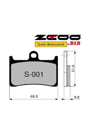 ZCOO S001 EX - 1 COPPIA PASTIGLIE FRENO RACING PER DISCO STANDARD YAMAHA 600 YZF R6 MT-07 MT-09 R1 Compra Online