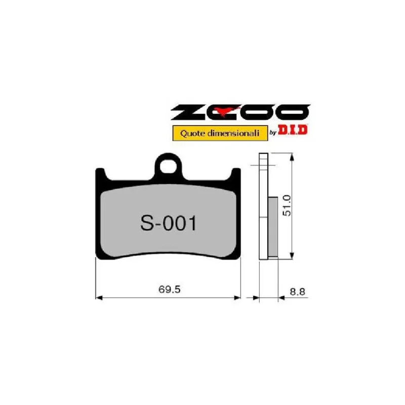 ZCOO S001 EX - 1 COPPIA PASTIGLIE FRENO RACING PER DISCO STANDARD YAMAHA 600 YZF R6 MT-07 MT-09 R1 Compra Online