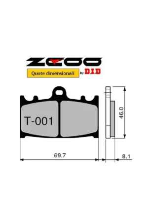 ZCOO T001 EX C - 1 COPPIA PASTIGLIE FRENO RACING PER DISCO WAVE A MARGHERITA SUZUKI 600 750 GSX-R KAWASAKI 1000 KLZ VERSYS Economico