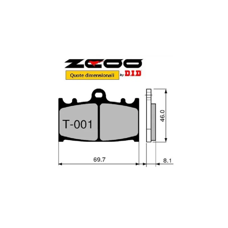 ZCOO T001 EX C - 1 COPPIA PASTIGLIE FRENO RACING PER DISCO WAVE A MARGHERITA SUZUKI 600 750 GSX-R KAWASAKI 1000 KLZ VERSYS Economico