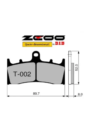 ZCOO T002 EX C - 1 COPPIA PASTIGLIE FRENO RACING PER DISCO WAVE A MARGHERITA SUZUKI 1300 GSX-R HAYABUSA 1999 2007 Saldi
