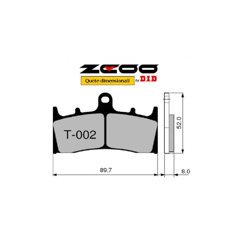 ZCOO T002 EX C - 1 COPPIA PASTIGLIE FRENO RACING PER DISCO WAVE A MARGHERITA SUZUKI 1300 GSX-R HAYABUSA 1999 2007 Saldi