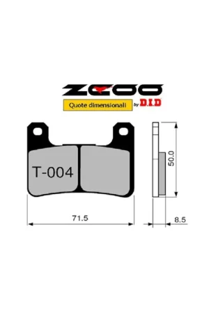 ZCOO T004 EX - 1 COPPIA PASTIGLIE FRENO RACING PER DISCO STANDARD KAWASAKI Z 1000 SUZUKI 600 750 1000 GSX-R Sconto