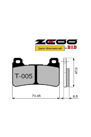 ZCOO T005 EX - 1 COPPIA PASTIGLIE FRENO RACING PER DISCO STANDARD HONDA 600 1000 CBR RR Ultimissimo Modello