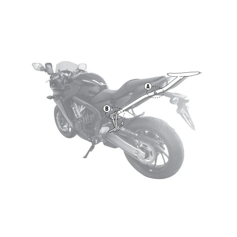 1137FZ GIVI - PORTAPACCHI ATTACCO POSTERIORE SPECIFICO MONORACK PER HONDA CB650F '14 -CBR650F ' Spedizione Espresso
