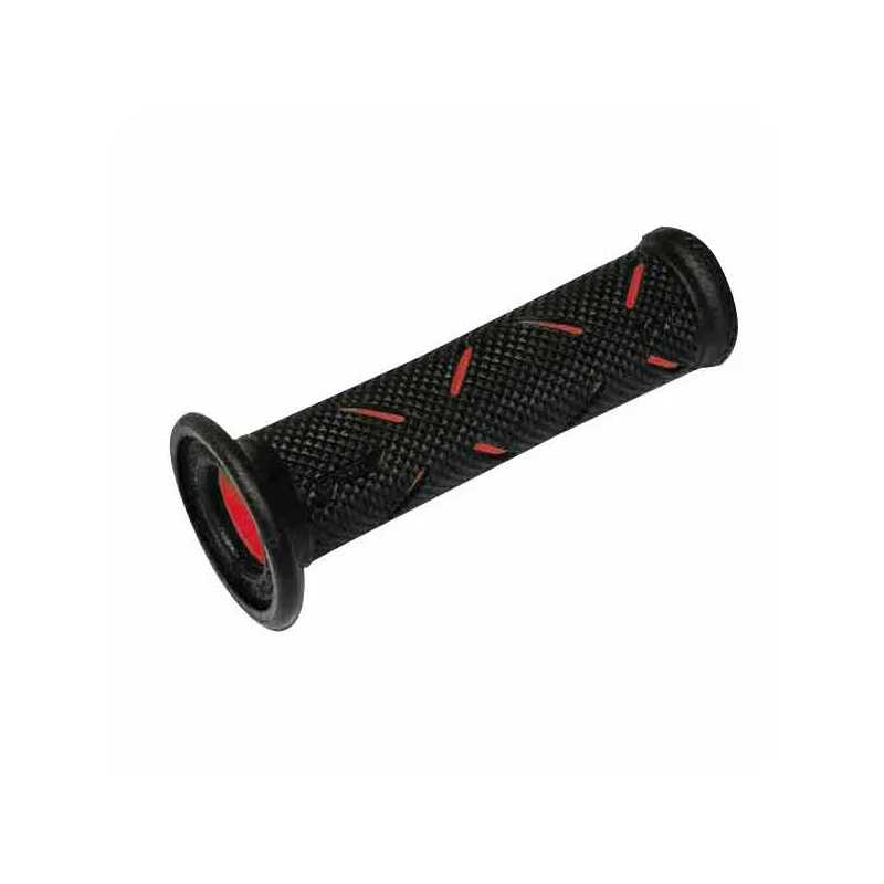 Prezzo Scontato MANOPOLE GOMMA DD FORATE ROSSO/NERO UNIVERSALE PROGRIP 717/RA R