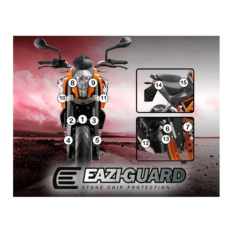 Pellicola moto ktm 125 duke 2011-2016 EAZI-GRIP Prezzo Basso