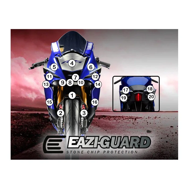 Pellicola protettiva Yamaha YZF-R6 2017-2022 EAZI-GRIP Miglior Prezzo