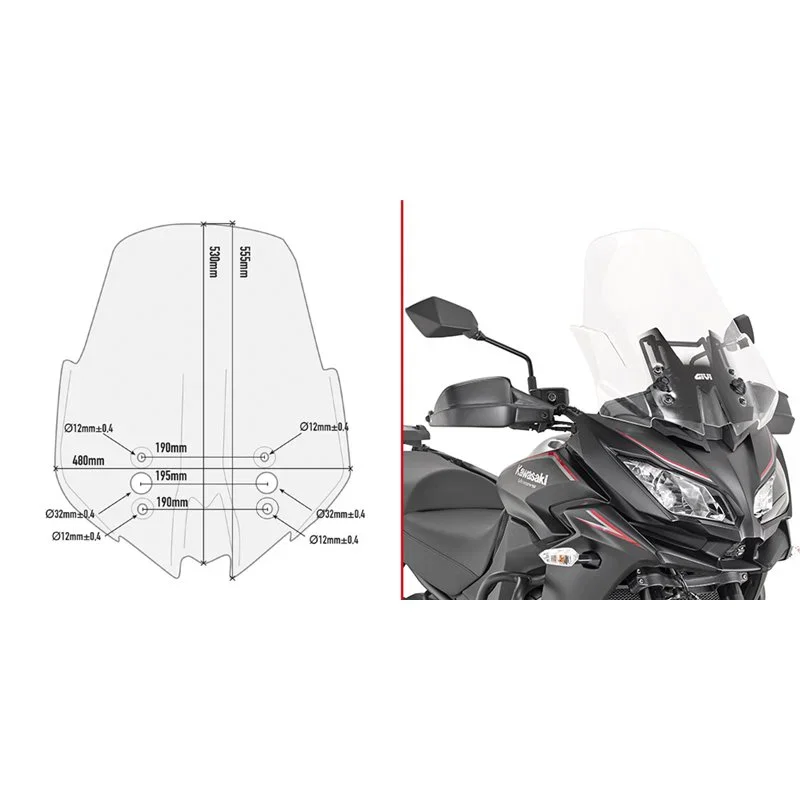 Spoiler Kawasaki Versys 1000 2017 - Givi - GV-D4120ST Più Venduto