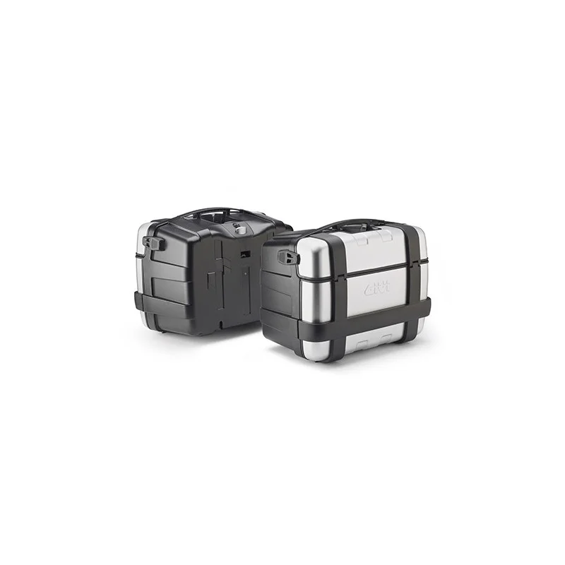 Più Venduto Givi TRK46PACK2 Coppia di valigie alterali Trekker da 46 litri Grigio