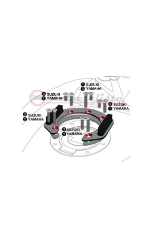 506009-7/8 Anello magnetico Tankring Lock-it Hepco & Becker per fissaggio borsa da serbatoio 7/8 Fori per Suzuki-Yamaha Di Tendenza