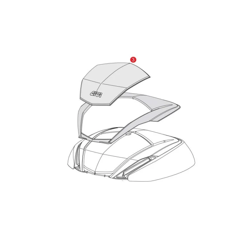 Givi ZV47CNTM Coperchio montato Bauletto V47 Tech Ordina Subito