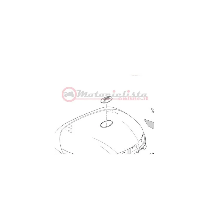 ZV55R Ricambi Bauletto GIVI E55 Maxia 3 - E55 Maxia 3 Tech - Logo Givi adesivo A Buon Prezzo