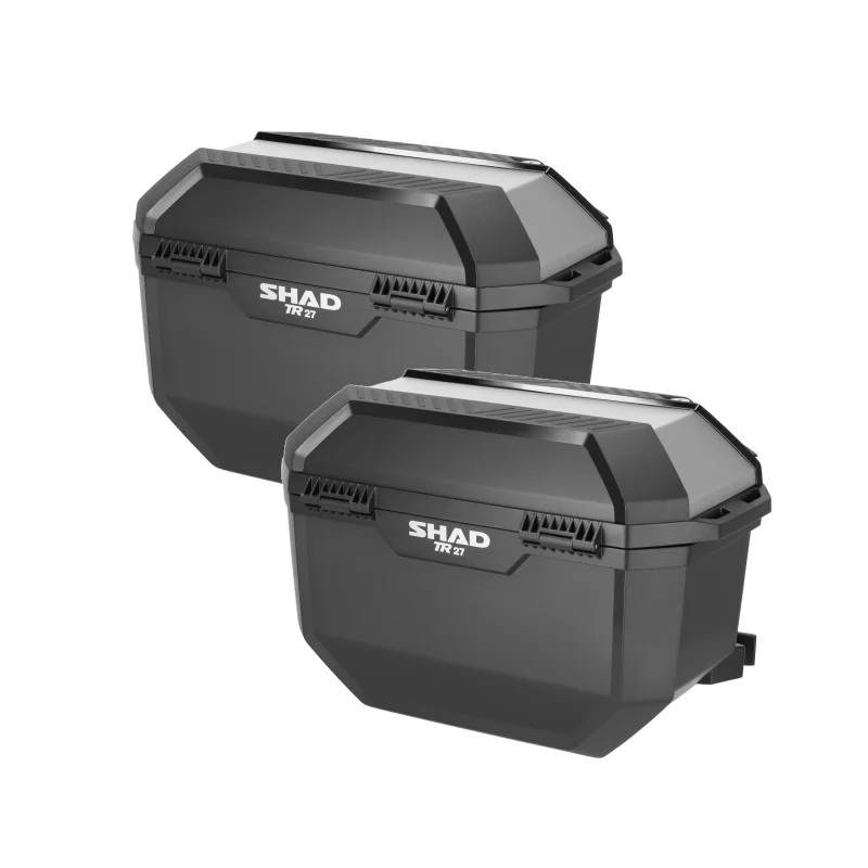 Consegna Rapida Shad TR27 valigie laterali TERRA con cover alluminio grigio