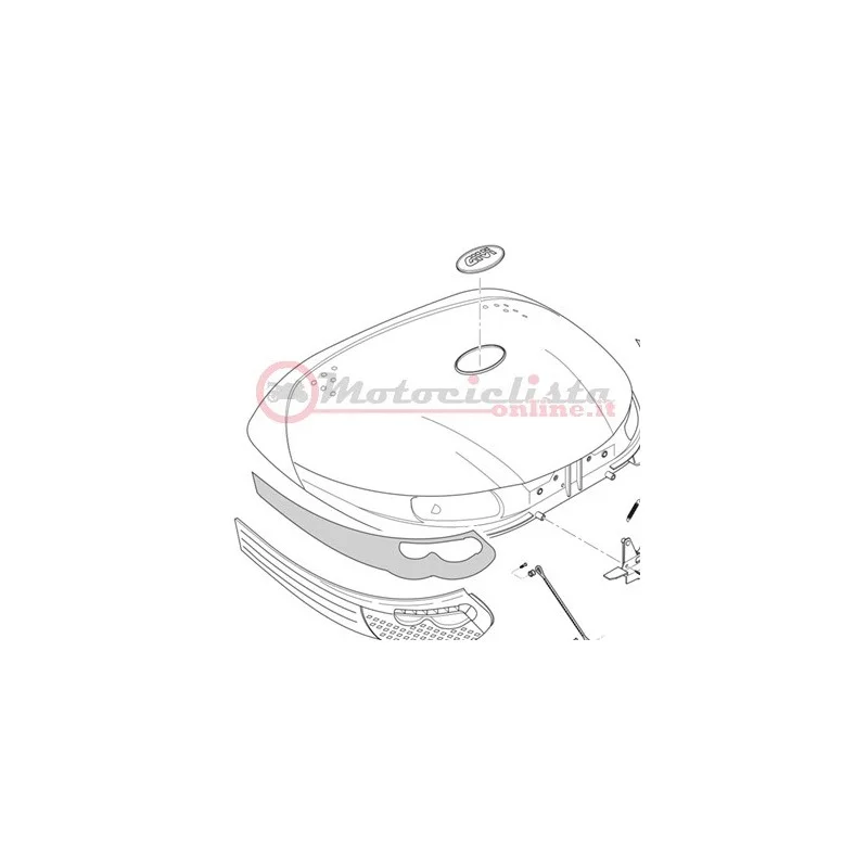 Z55CNM Ricambi Bauletto GIVI E55 Maxia 3 - E55 Maxia 3 Tech - Coperchio E55 nero montato Novità
