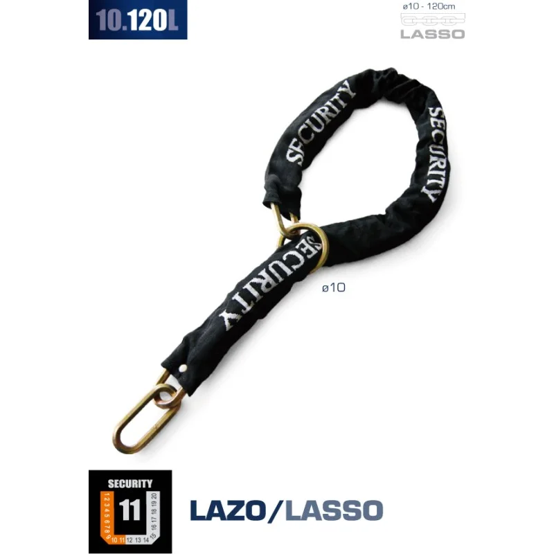 Reso Gratuito Catena Urban 10L Ø10 mm con sistema lasso, lunghezza 120 cm