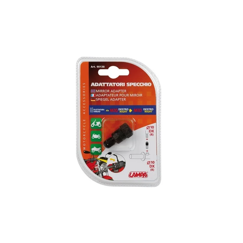Lampa adattatore specchio moto M10 destro ed M10 destro cod. 90138 Offerta Lampo