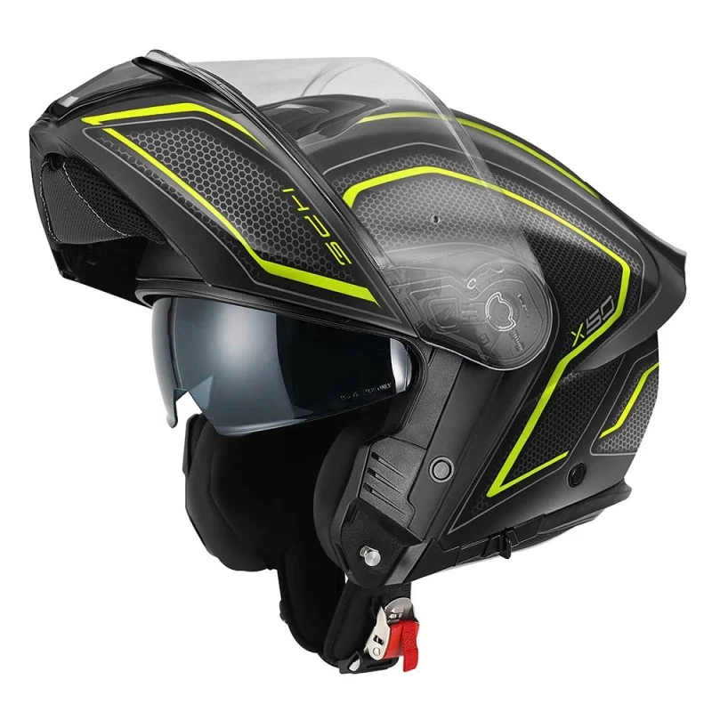 Di Tendenza Givi X50 Fiber Hologram Casco Modulare in Fibra di Vetro