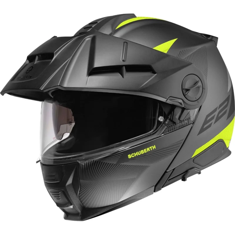 Schuberth E2 Casco modulare con Frontino Defender Yellow Prezzo Di Fabbrica
