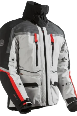 A Buon Prezzo Dane Ribe Giacca 3 strati da moto in Gore-tex PRO Grigio Nero Rosso