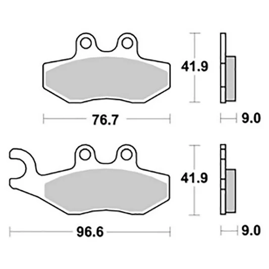 A Buon Prezzo Pastiglie freno sbs 177hm mescola organica ceramic