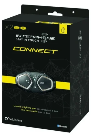 Vendita Finale Coppia Interphone interfono auricolare Bluetooth da casco Cellularline Connect