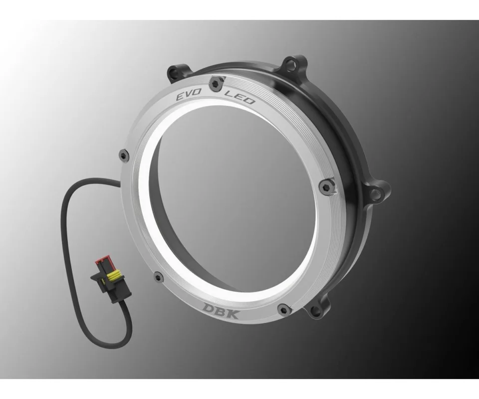 Compra Online Coperchio Frizione Trasparente Evo Led Nero Silver Dbk Per Ducati Streetfighter V2Modelli dal 2022 al 2026 CC1199L02DE