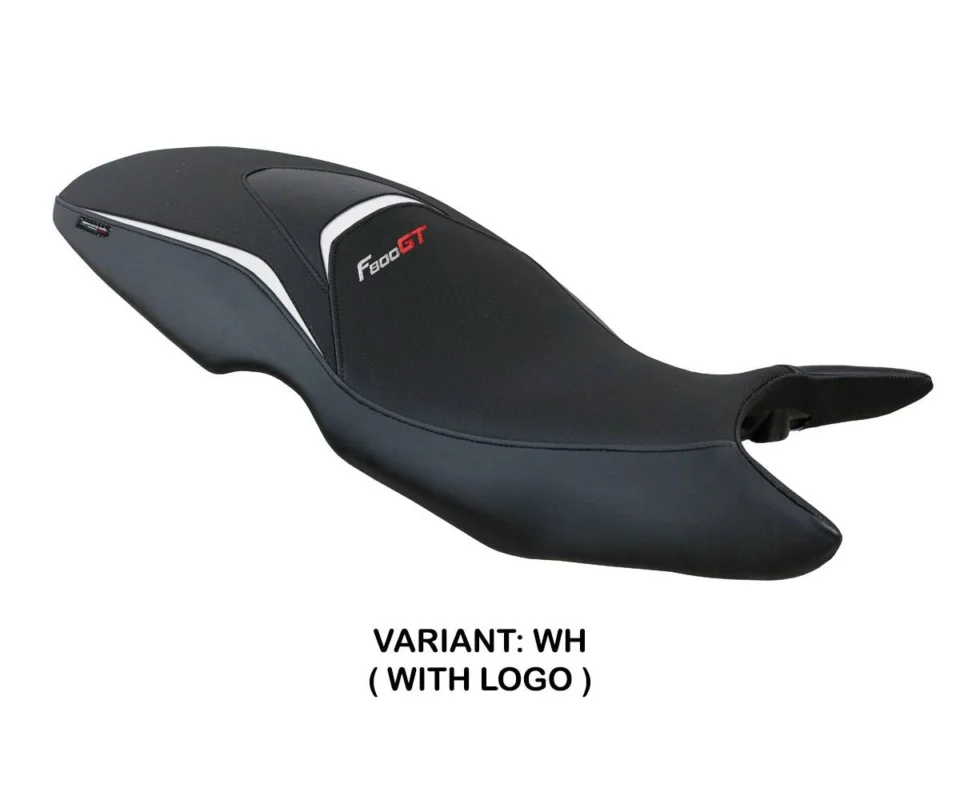 Quantità Limitata Rivestimento sella Tallin Bianco WH + logo Tpz compatibile per BMW F 800 GTModelli dal 2012 al 2016 BMF80GT-WH-1