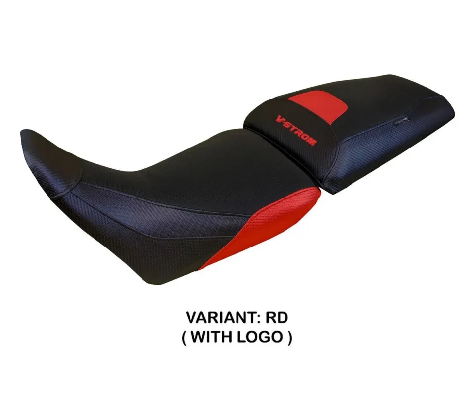 Rivestimento sella Surat Rosso RD + logo Tpz compatibile per SUZUKI V-STROM 1050Modelli dal 2020 al 2026 SUVSXTS-RD-1 Offerta Lampo