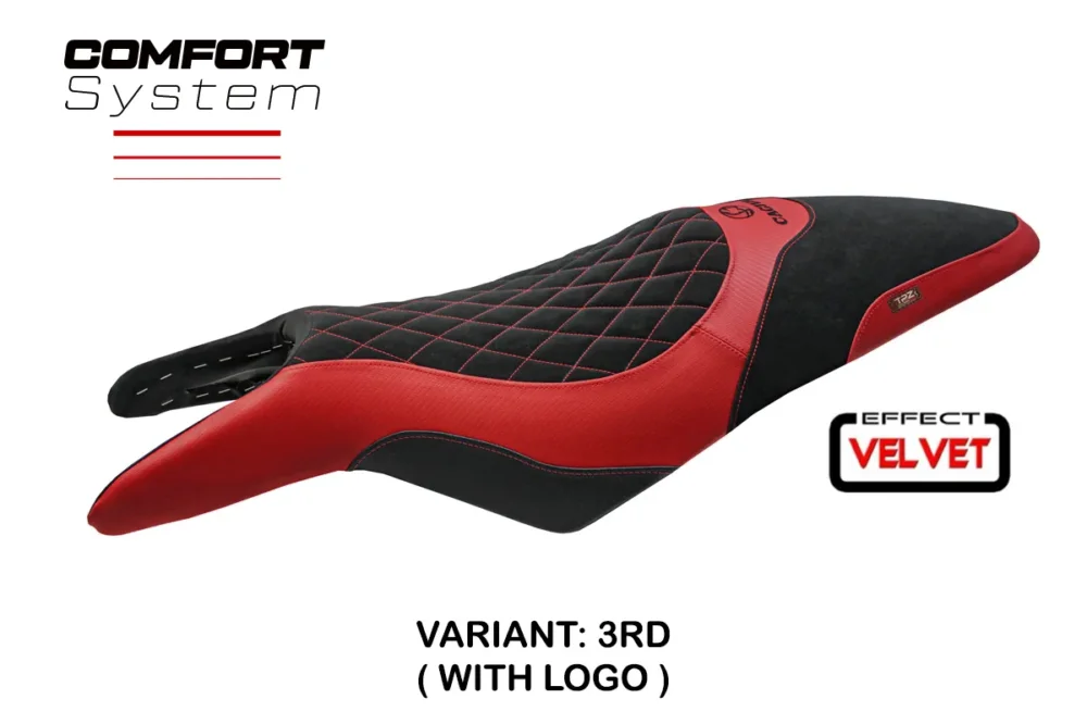 Rivestimento sella Eraclea Comfort System Rosso RD + logo Tpz compatibile per CAGIVA RAPTOR 650Modelli dal 2000 al 2007 CARA65EC-3RD-1 Direttamente Dal Produttore