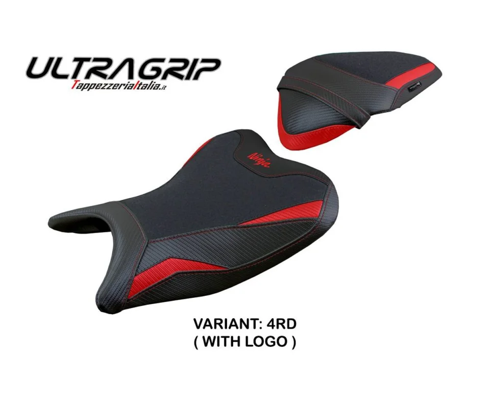 Rivestimento sella Ribera Ultragrip Rosso RD + logo Tpz compatibile per KAWASAKI NINJA 400Modelli dal 2018 al 2023 KWNJ4RU-4RD-1 Nuovo Arrivo