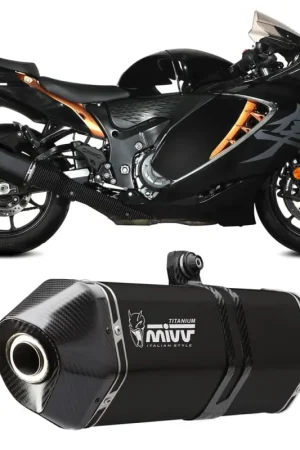 2 Terminali di Scarico Mivv SPEED EDGE Titanio Nero SUZUKI GSX-R 1300 HAYABUSAModelli dal 2021 al 2023 S.060.LRTB Prezzo Scontato