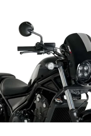A Buon Prezzo Cupolino PUIG Nero Semicarenato Anarchyper HONDA REBEL 500Modelli dal 2020 al 2022 21088N