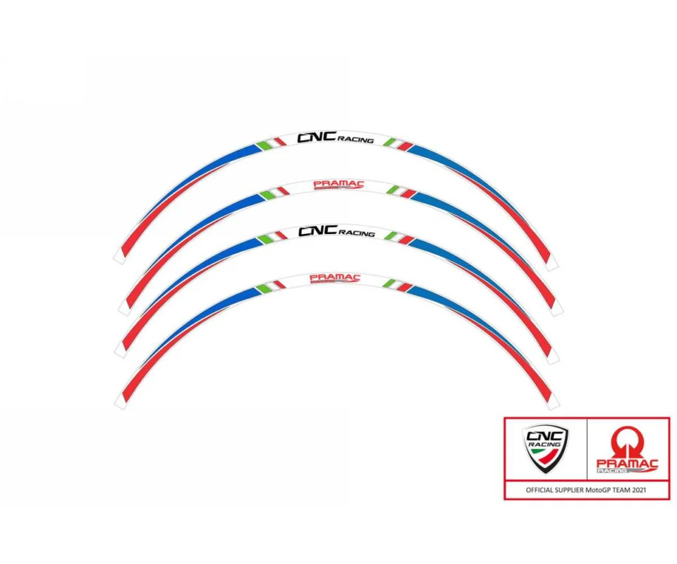 Super Prezzo Kit Adesivi Ruota Da 17 Pollici Pramac Racing Limited. Ed. Cnc Racing Rosso/blu Ducati Multistrada 950Modelli dal 2017 al 2021 WK002PR