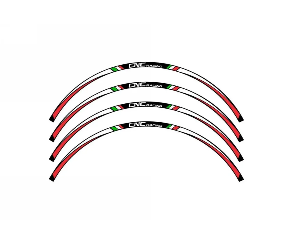 Kit Adesivi Ruota Da 17 Pollici Cnc Racing Nero Mv Agusta Turismo Veloce 800 RossoModelli dal 2020 al 2022 WK001B Soddisfatti O Rimborsati